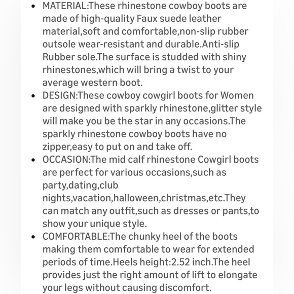 Women’s Rhinestone Cowboy Boots, light gold, size 9 - Picture 16 of 16